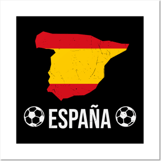 España Soccer Map National Team Fan Football Posters and Art